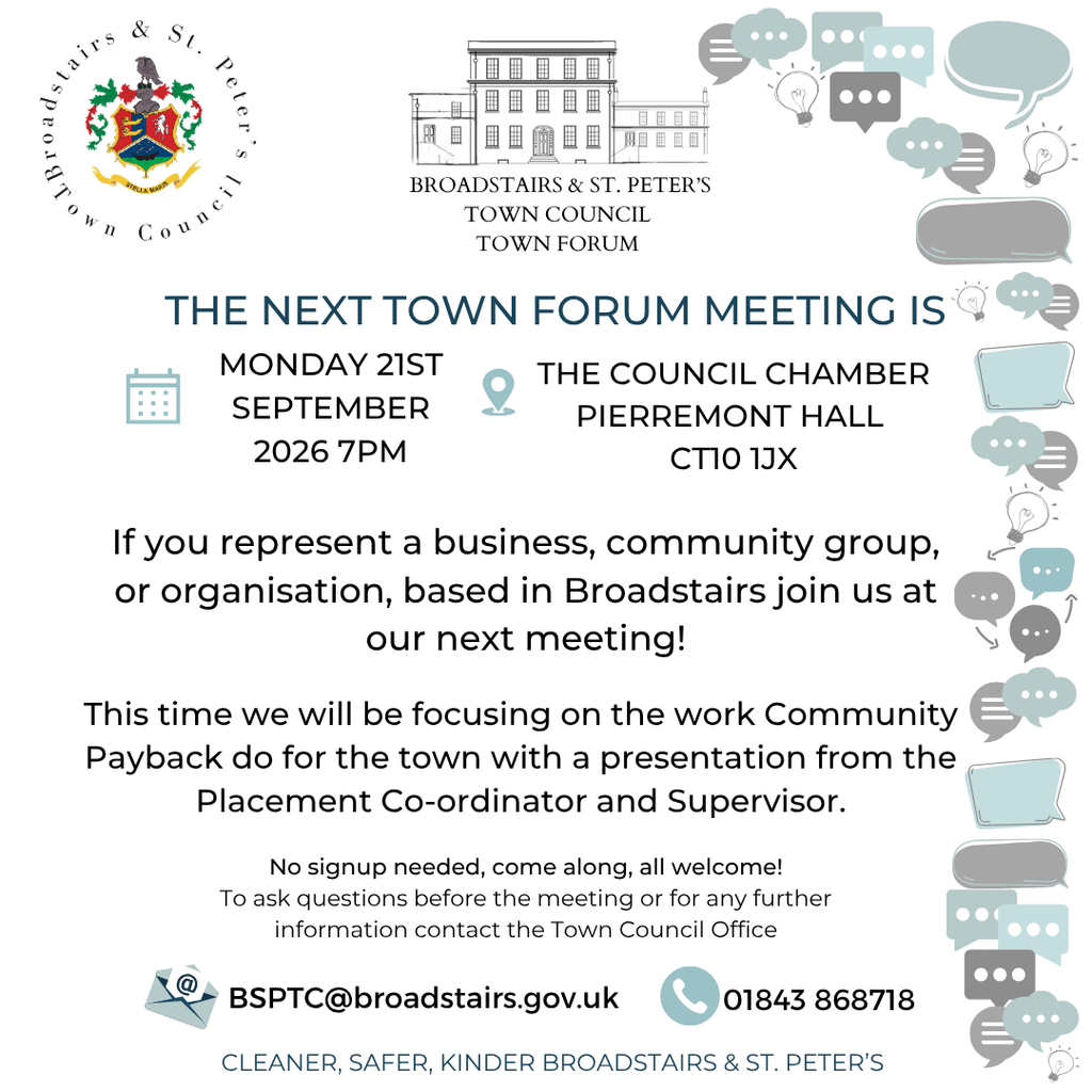 Town forum poster